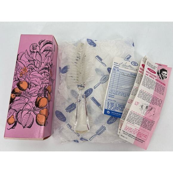 Vintage FULLER Crescent Bristlecomb #521 Hairbrush Lucite Nylon Bristles - Picture 2 of 16